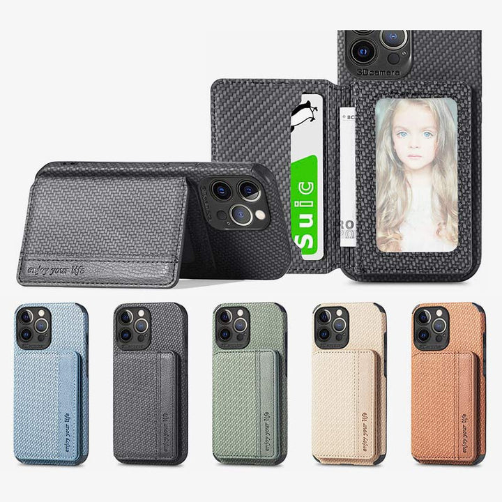 RFID-blockierende Handyhülle mit Kartenhalter und Ständer für das iPhone