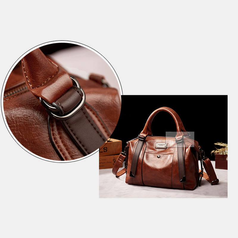 Klassische Damentasche im Retro-Stil, großer abnehmbarer Riemen, Umhängetasche für Damen