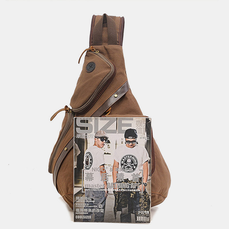 Große Kapazität Retro Sling Bag Messenger Bag