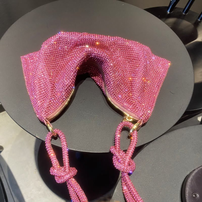 Umhängetasche für Damen mit funkelnden Diamanten, mehrere Farben, Handtasche