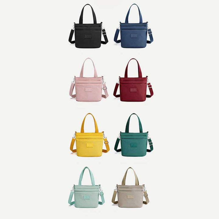 Funktionelle Umhängetasche Schultertasche Mehrere Taschen Leichte einfarbige Handtasche