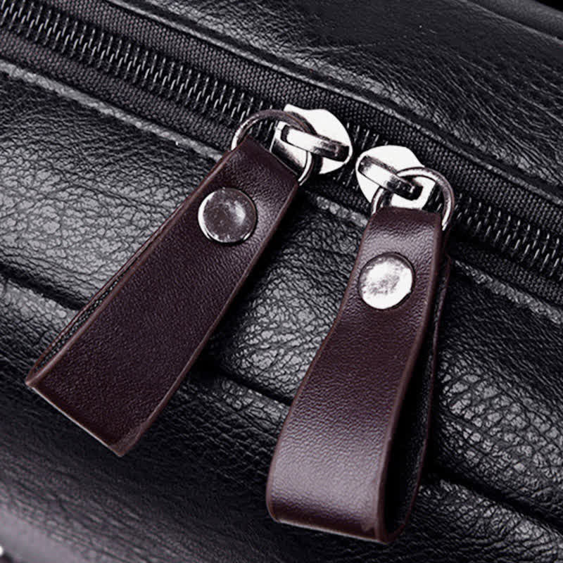 Laptop-Rucksack aus Leder für Herren, großes Fassungsvermögen, für Uni, Reisen, Büro, Tagesrucksack