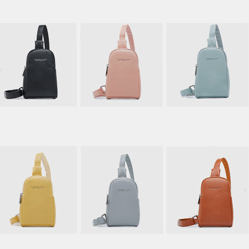 Leichte, lässige Schultertasche für Damen, kleiner Umhängerucksack aus PU-Leder