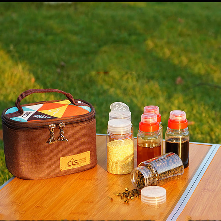 Aufbewahrungstasche für Outdoor-Camping-Grill-Mini-Gewürzflaschen-Set