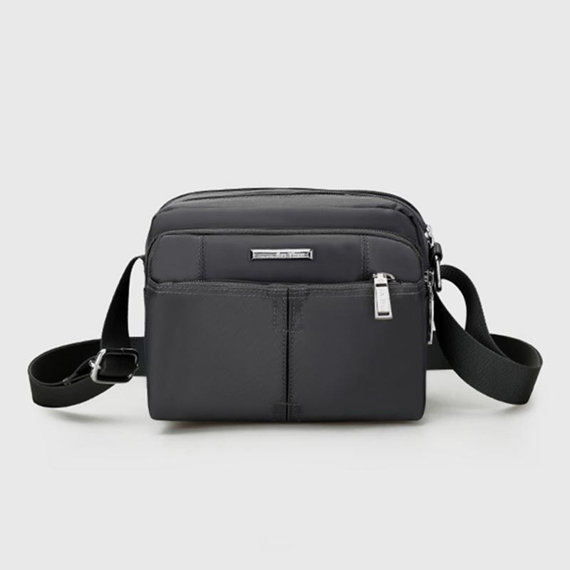 Umhängetasche mit mehreren Taschen für Herren, leichte Mini-Umhängetasche aus Nylon