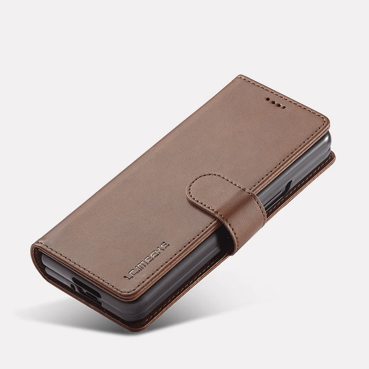 Clamshell-Telefonhülle für Samsung Z Fold Kartenhalter Brieftasche Handy-Schutzhülle