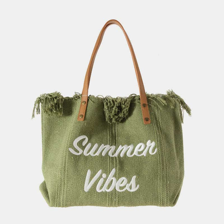 Canvas-Einkaufstasche, Sommer-Signatur, extragroße Schulterhandtasche, Geldbörsen