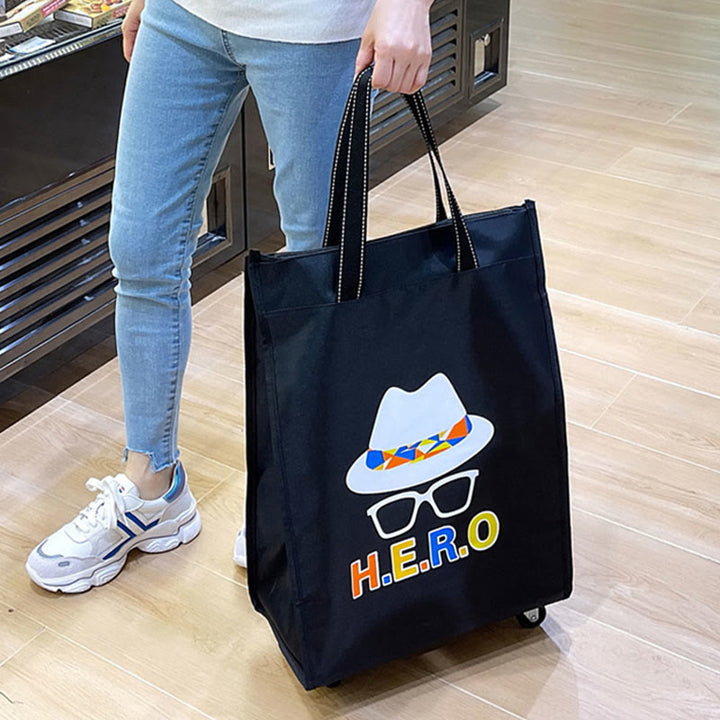 Rolling Handtasche Damen Supermarkt Shopping tragbare Reise Tote mit Rädern