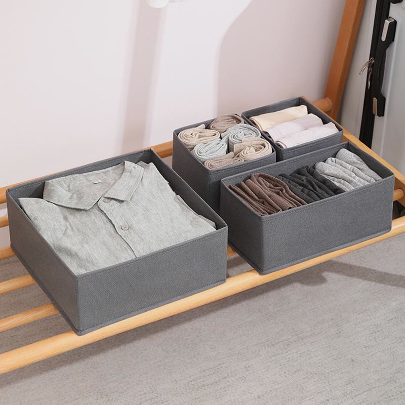 Aufbewahrungstasche für Zuhause, Vlies, sechsteiliges Set, faltbare Kleider-Organizer-Box