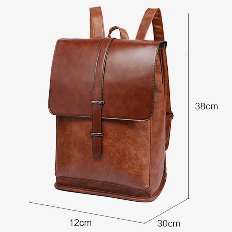 Herren Rucksack Geldbörse PU Leder Laptop Rucksack Reise Business College Büchertasche