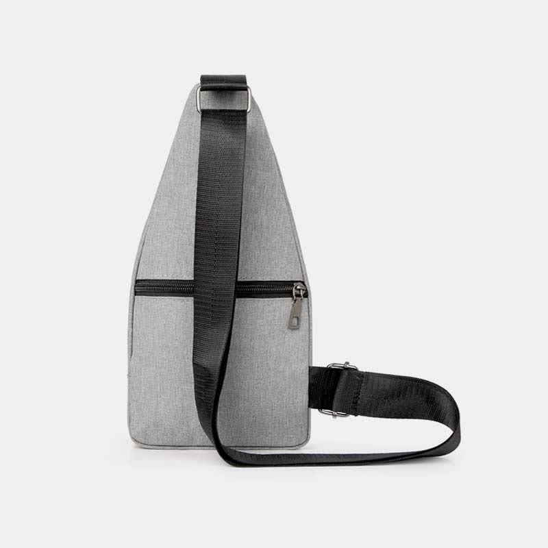 Sling Bag für Herren, leichte, graue Umhängetasche zum Wandern