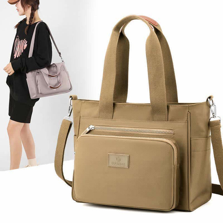 Damen Leichte Handtasche Große Wasserdichte Nylon Umhängetasche Schultertasche Geldbörsen