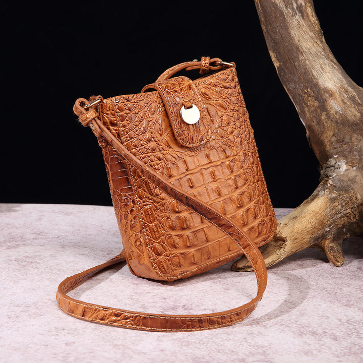 Umhängetasche für Damen, Retro-Krokodilmuster, Handytasche