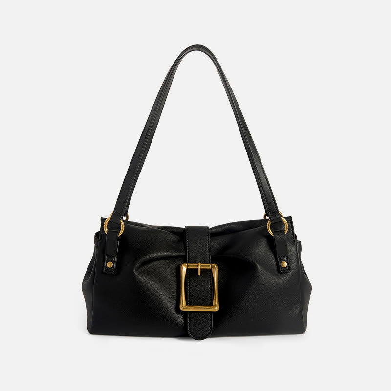 Klassische Unterarmtasche im Retro-Stil für Damen, Schultertasche aus echtem Leder