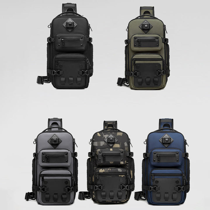 Schultertasche für Herren, Outdoor-Sport, Crossbody, taktische Brusttasche