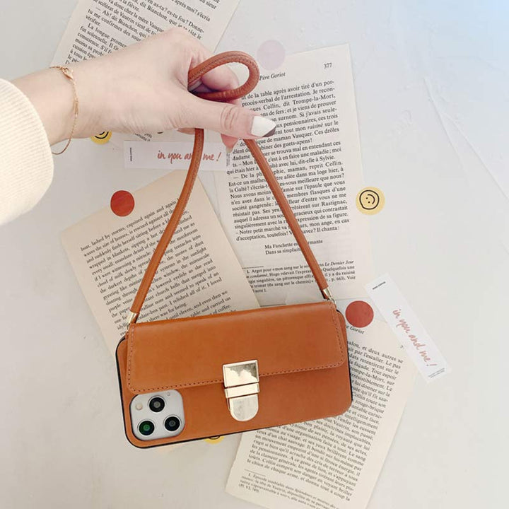 Entworfen für iPhone Wallet Case Handtasche Schultertasche Handyhülle