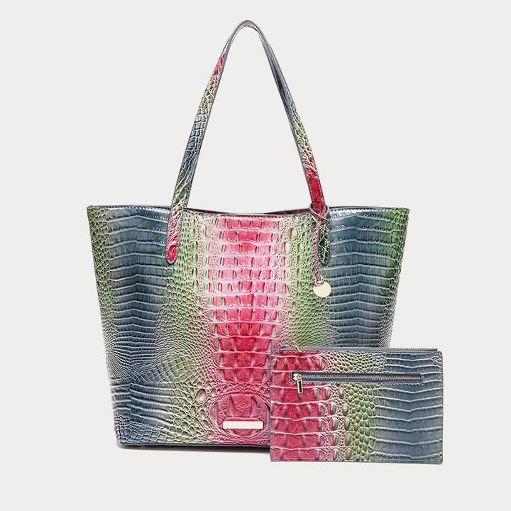 Tragetasche für Damen, tägliches Retro-Taschenset mit Krokodilmuster