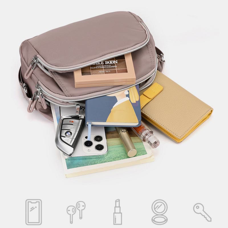 Umhängetasche für Damen, minimalistische, wasserdichte, lässige Schultertasche aus Nylon