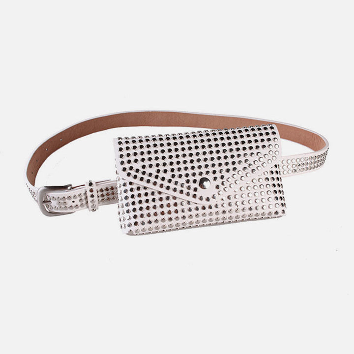 Punk-Gürteltasche für Damen mit funkelnden Nieten
