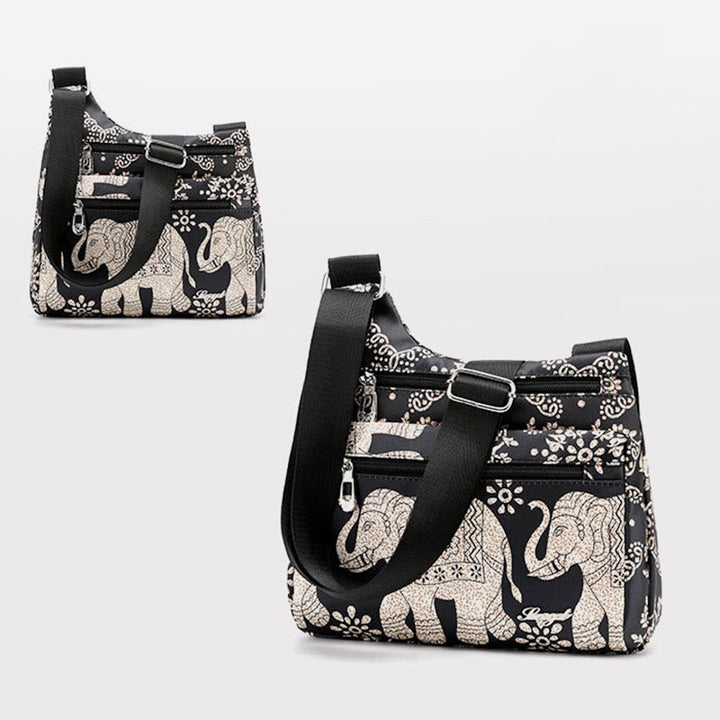 Umhängetasche für Damen aus Nylon mit Folk-Custom-Ethno-Druck