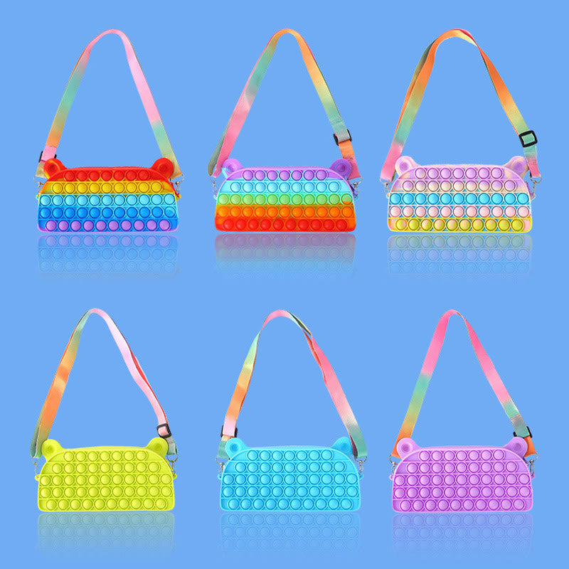 Süße Schultertasche für Kinder Silica Gel verstellbare Umhängetasche