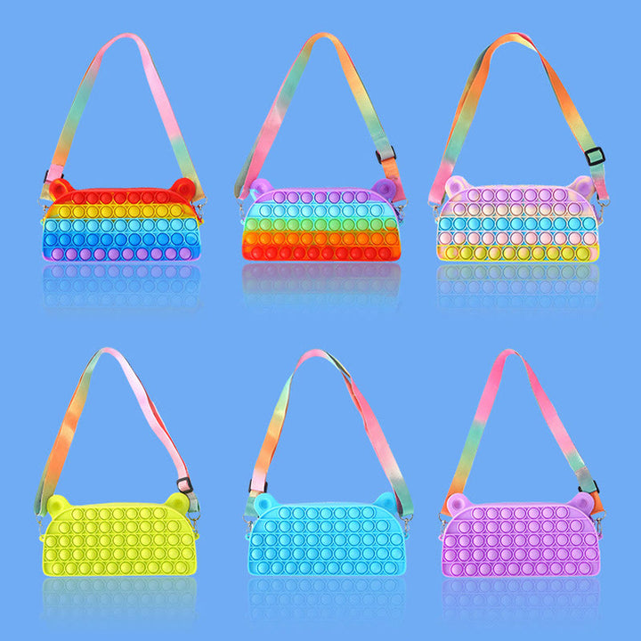 Süße Schultertasche für Kinder Silica Gel verstellbare Umhängetasche