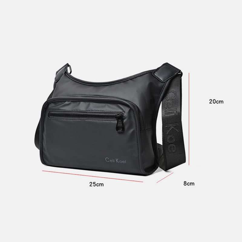 Einfache Messenger Bag mit breitem Riemen, leistungsstarke Umhängetasche für Herren