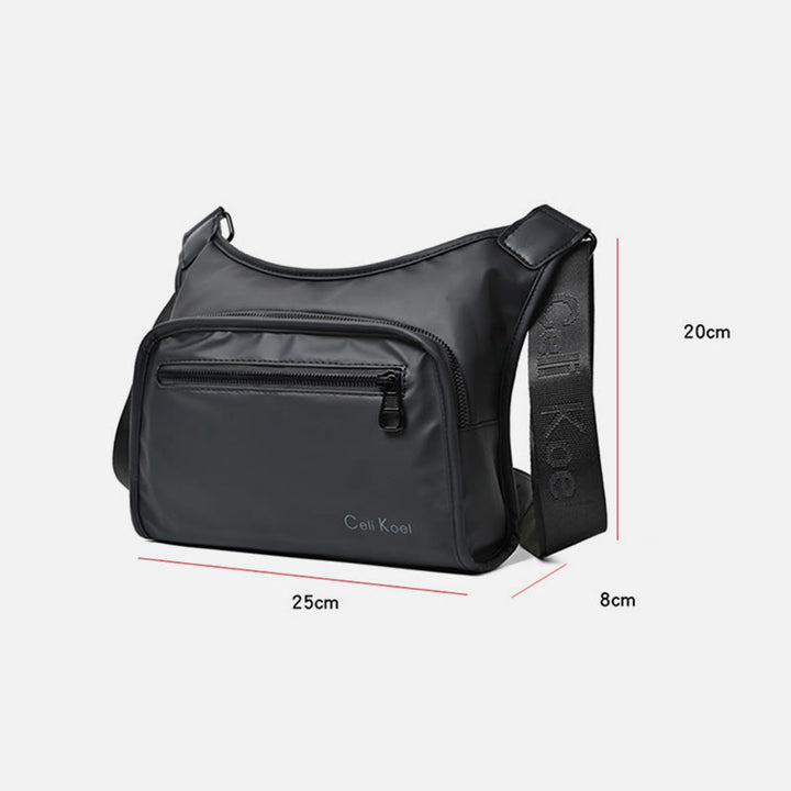 Einfache Messenger Bag mit breitem Riemen, leistungsstarke Umhängetasche für Herren