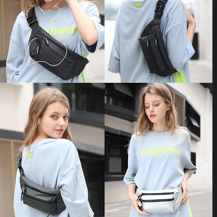 Hüfttasche für Damen und Herren, wasserdicht, große Brusttasche, Schultertasche