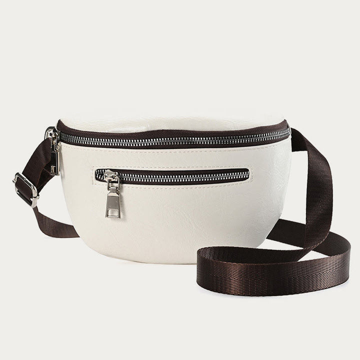 Retro Sling Bag Ölwachs Kunstleder Crossbody Umhängetasche