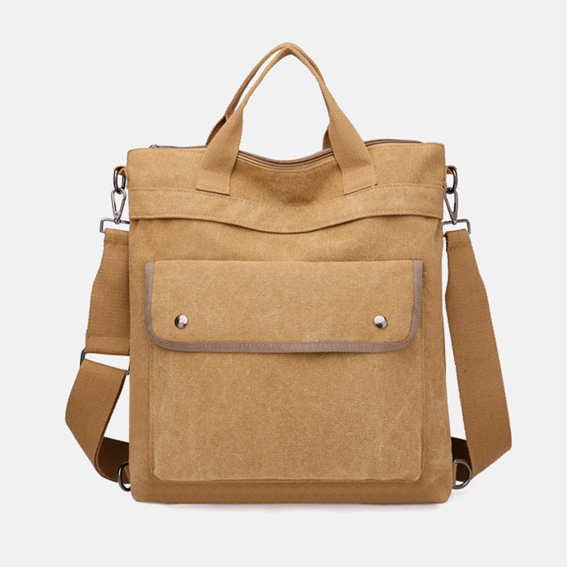 3-fach verwendbarer Canvas-Rucksack mit großem Fassungsvermögen 