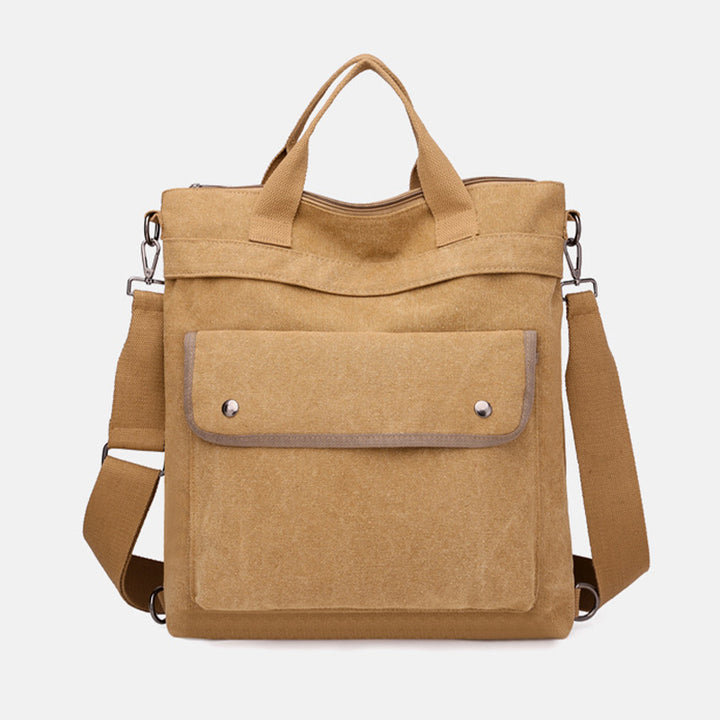 3-fach verwendbarer Canvas-Rucksack mit großem Fassungsvermögen 