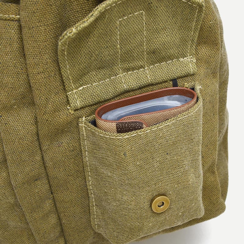 Umhängetasche für Herren, Vintage-Canvas, großes Umhängeset