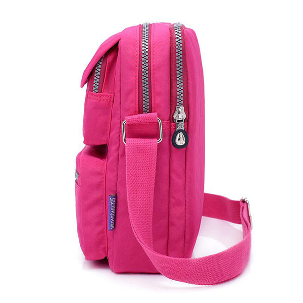 Umhängetasche aus Nylon mit mehreren Taschen