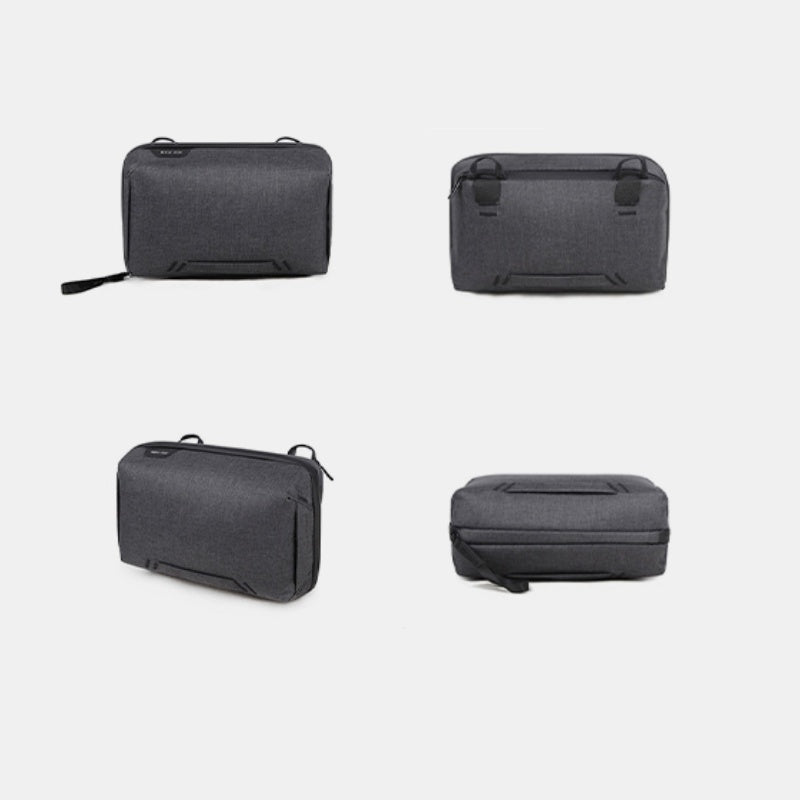 Leichte Aufbewahrungstasche mit Reißverschluss und mehreren Steckplätzen, tragbarer Organizer für Elektronikartikel, Make-up-Tasche