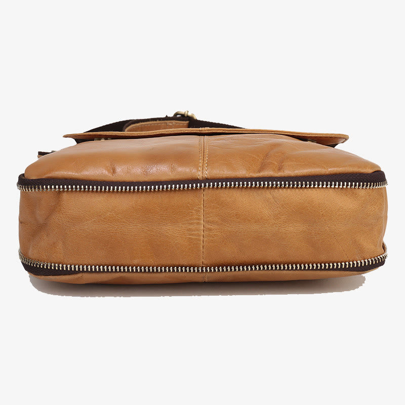 Minimalistische vertikale Umhängetasche für Herren, Clamshell, große Umhängetasche