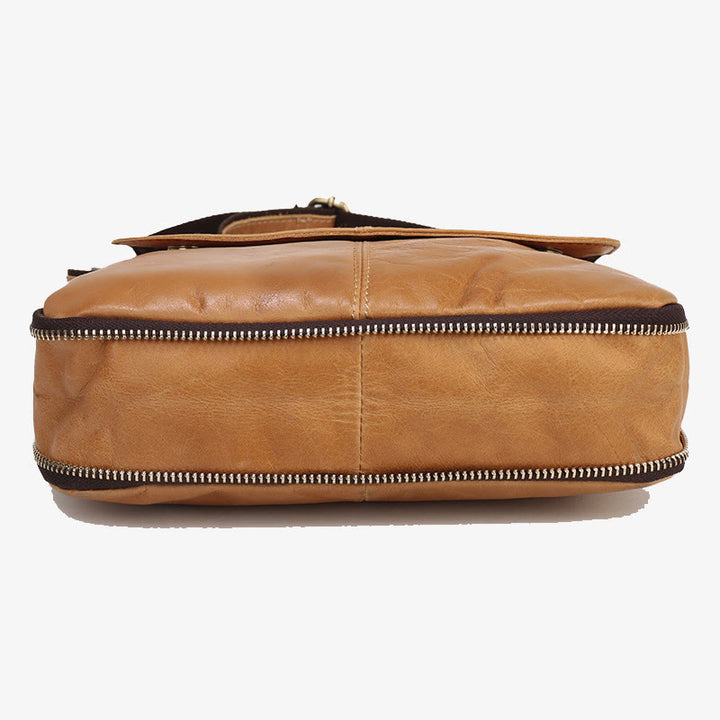 Minimalistische vertikale Umhängetasche für Herren, Clamshell, große Umhängetasche