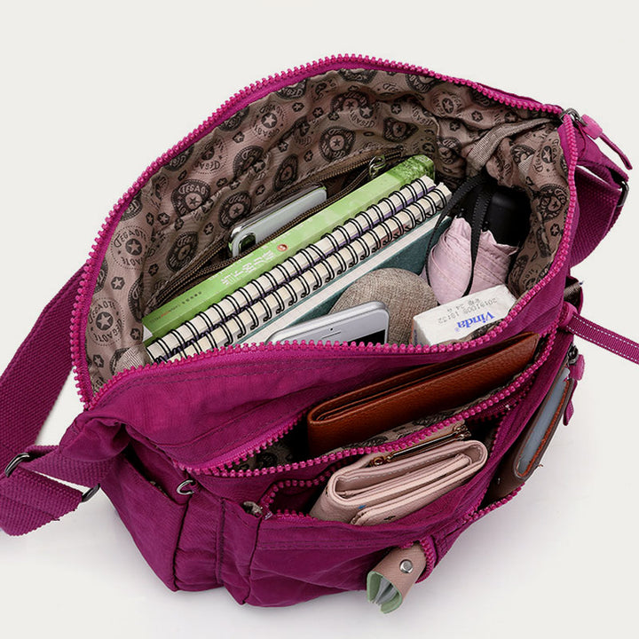 Handtasche mit mehreren Taschen für Damen, wasserdichte Umhängetasche aus Nylon für die Reise