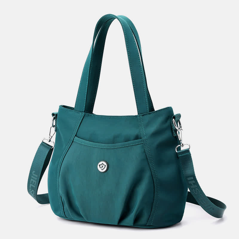 Leichte Umhängetasche aus Nylon mit mehreren Taschen und Reißverschlusstasche für Damen