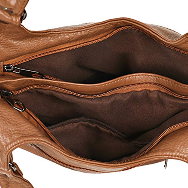 Damen Handtasche und Geldbörse Große Hobo Bag mit Doppelfach