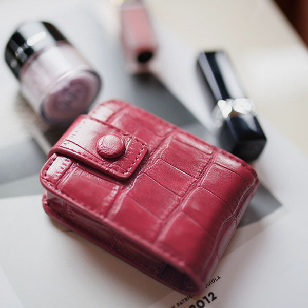Lippenstiftetui mit Spiegel, süße tragbare Make-up-Tasche