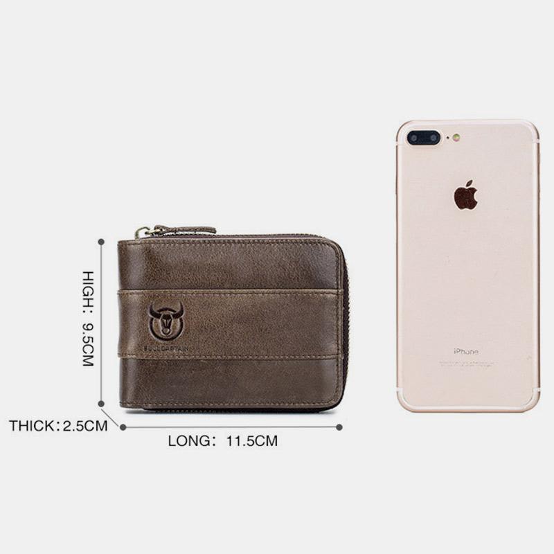 RFID Antimagnetische Vintage Geldbörse aus echtem Leder