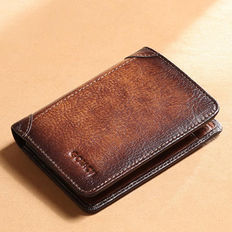 RFID-Multi-Karten-Geldbörse aus echtem Leder