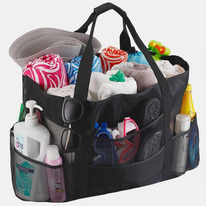 Übergroße Strandtaschen aus Netzgewebe