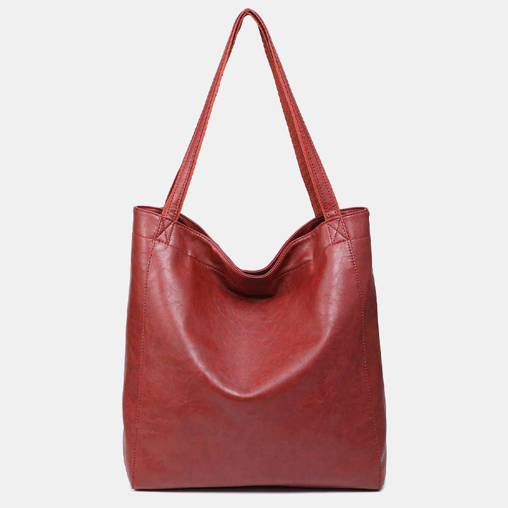 Extra große Tragetasche aus weichem PU-Leder für Damen