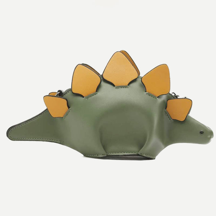 Umhängetasche für Damen, süße Dinosaurier-Kreativ-Schultertasche aus Leder