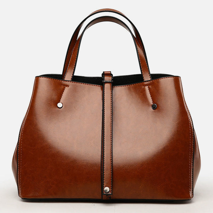 Minimalistische Tote Pure Color Leder Umhängetasche für Damen - Sienna - image 8