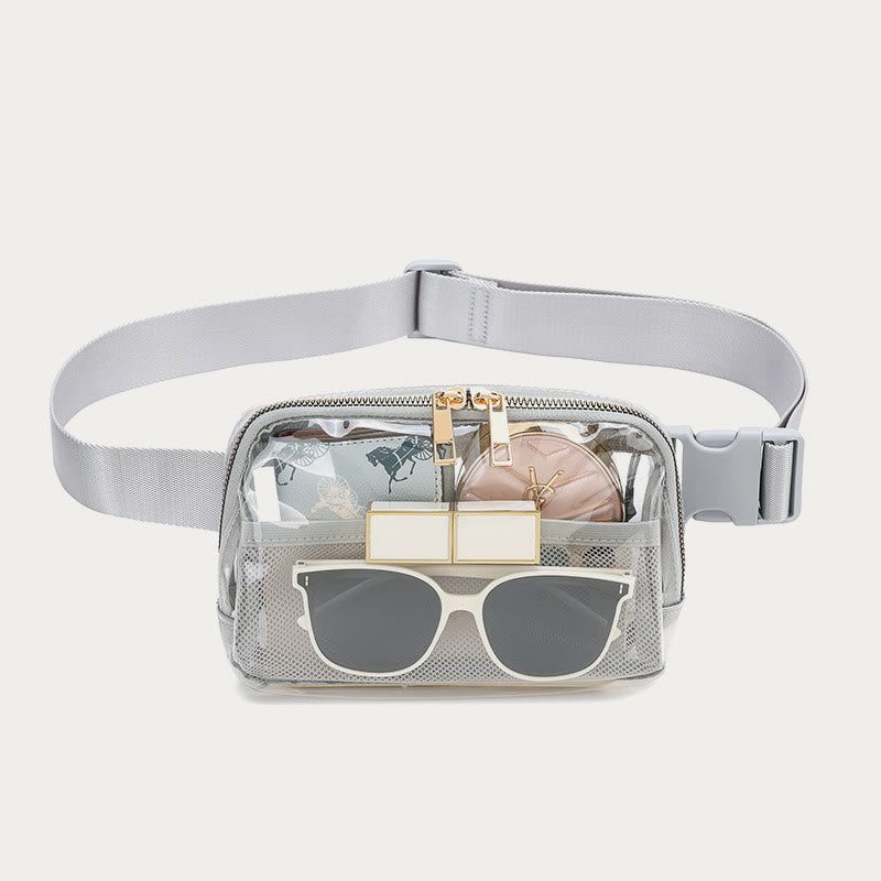 Gürteltasche für Damen, Outdoor-Sport, durchsichtige, wasserdichte Nylontasche