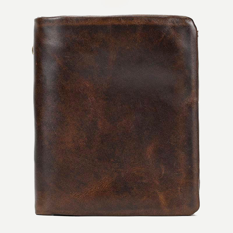 Retro Herren Leder Geldbörse Bifold Design Schlank Halter 6-10 Karten