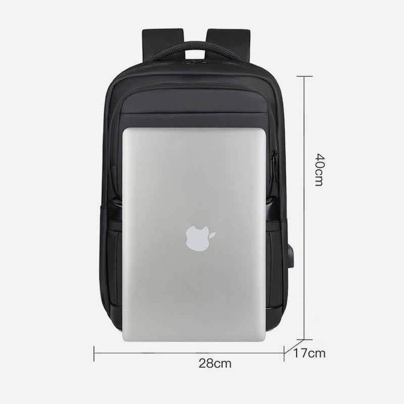 Sanfter Rucksack für Männer mit USB-Ladefunktion, große Business-Laptoptasche